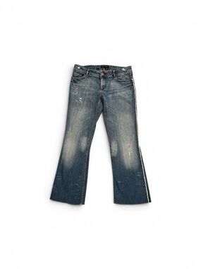 Vintage JBL Blue Faded Flare Distressed Jeans
